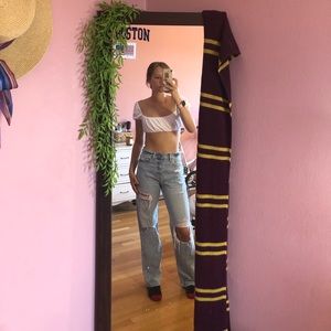 UO light wash boot cut jeans